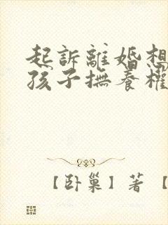 起诉离婚想争取孩子抚养权