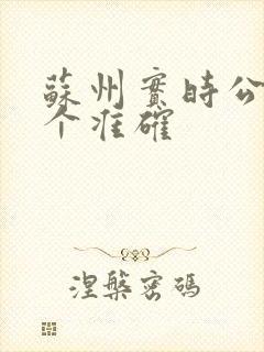 苏州实时公交哪个准确