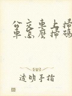 公交车上扫码乘车怎么扫码