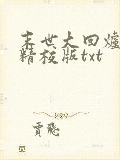 末世大回炉完整精校版txt
