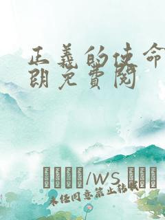 正义的使命厉元朗免费阅