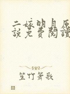 二嫁明月原著小说免费阅读全文