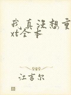 我真没想重生txt全本