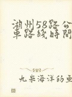 湖州58路公交车路线时间表