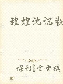 程煜沈沉欢小说
