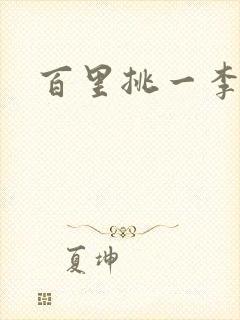百里挑一李睿 百里挑一李睿