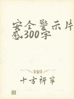 安全警示片观后感300字