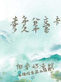 老年公交卡提前多久年审