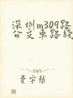 深圳m309路公交车路线
