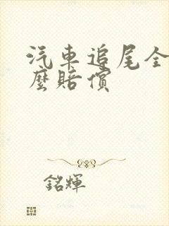 汽车追尾全责怎么赔偿