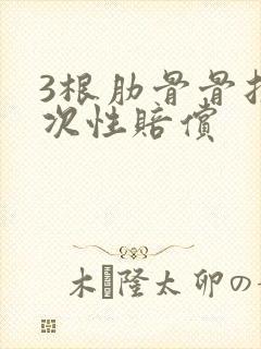 3根肋骨骨折一次性赔偿