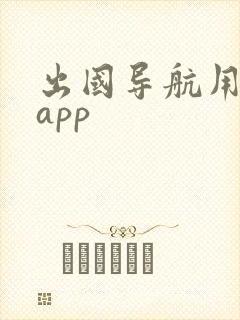 出国导航用哪个app