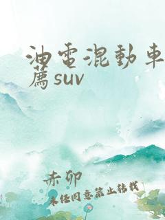 油电混动车型推荐suv