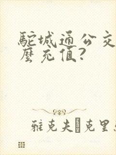 驼城通公交卡怎么充值?