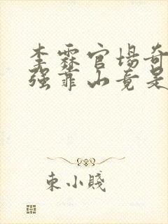 李霖官场奇才最强靠山竟是我自己