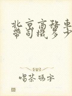 北京商务车包车带司机多少钱一天