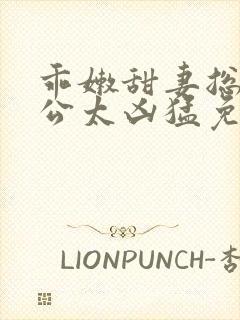 乖嫩甜妻总裁老公太凶猛免费阅读