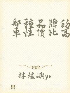 哪种品牌的电动车性价比高 哪种品牌的电动车性价比高