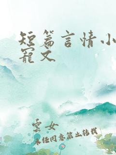 短篇言情小说甜宠文