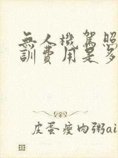无人机驾照的培训费用是多少?