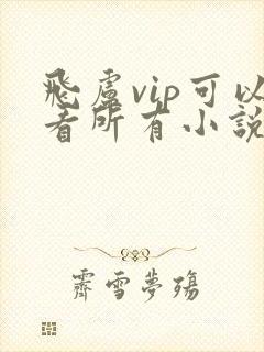 飞卢vip可以看所有小说嘛