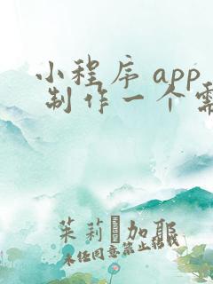 小程序 app 制作一个需要多少钱费用