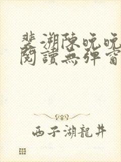 裴溯陈晚晚全文阅读无弹窗笔趣阁