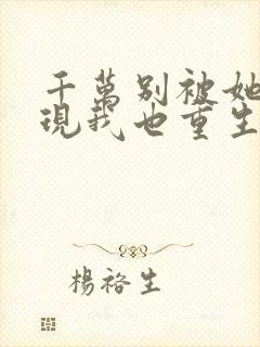 千万别被她们发现我也重生了免费阅读