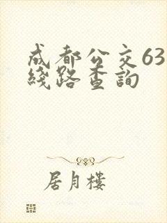 成都公交63路线路查询
