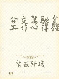 公交驾驶员安全工作心得体会