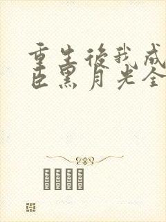 重生后我成了奸臣黑月光全文阅读