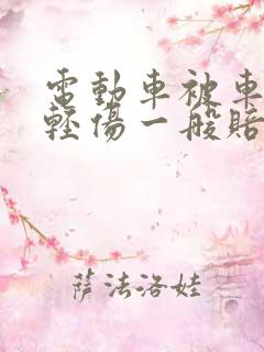 电动车被车撞了轻伤一般赔偿多少钱