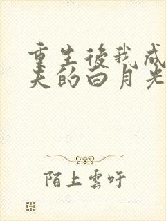重生后我成了前夫的白月光