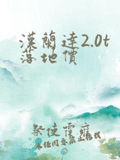 汉兰达2.0t落地价