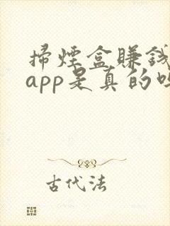 扫烟盒赚钱软件app是真的吗
