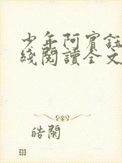 少年阿宾钰慧在线阅读全文小说