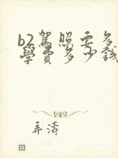 b2驾照要多少学费多少钱