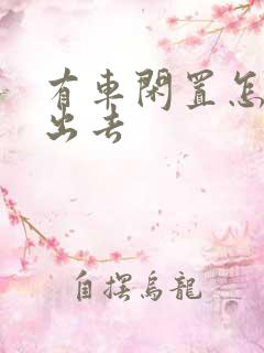 有车闲置怎么租出去