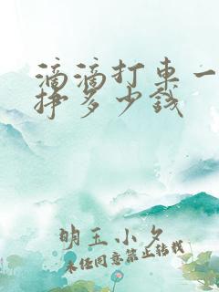 滴滴打车一个月挣多少钱