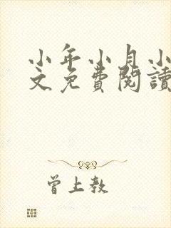 小年小月小说全文免费阅读无弹窗