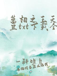 万相之王天蚕土豆txt下载全本