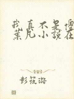 我真不是傻子了叶凡小说在线阅读