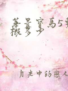 华晨宝马5系大概多少 华晨宝马5系大概多少