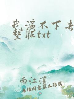 我演不下去了完整版txt