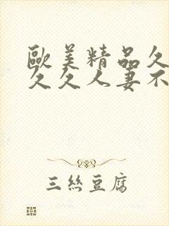 欧美精品久久久久久人妻不忠