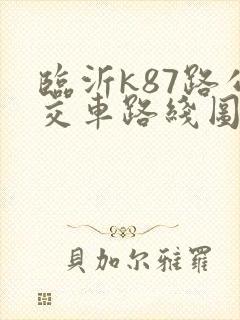 临沂k87路公交车路线图 临沂k87路公交车路线图