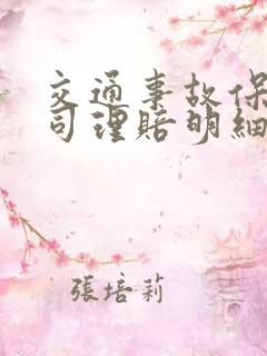 交通事故保险公司理赔明细