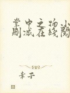 掌中之物小说无删减在线阅读