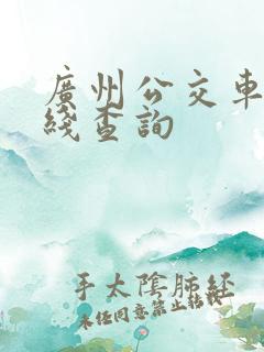 广州公交车站路线查询