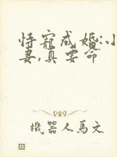 恃宠成婚:小甜妻,真要命 恃宠成婚:小甜妻,真要命